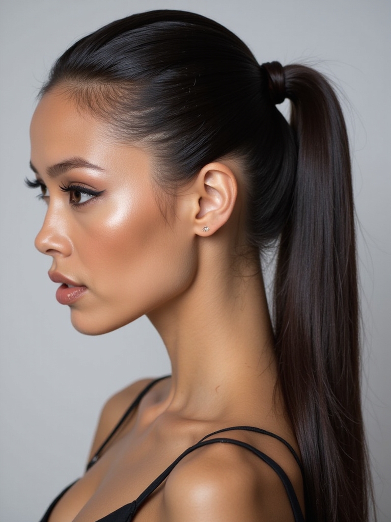 timeless minimalist ponytail elegance