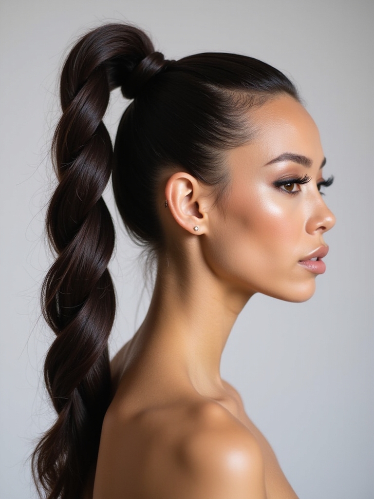 twisted high ponytail tutorial