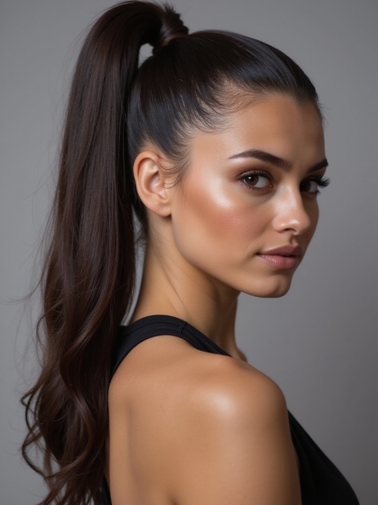 twisted sleek ponytail elegance