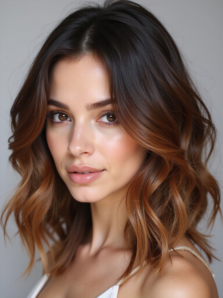 vibrant balayage for shags