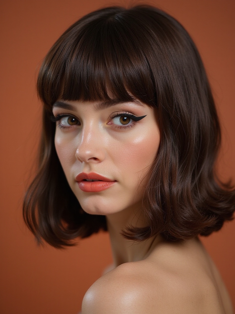 vintage bangs timeless allure