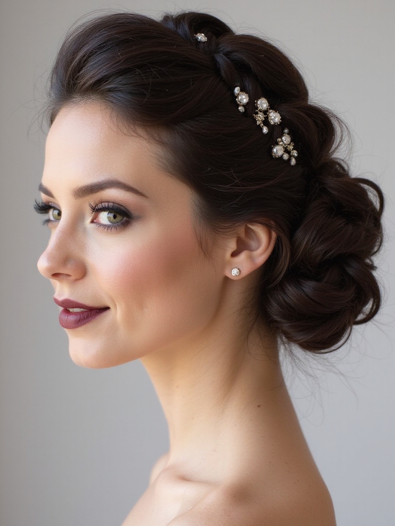 voluminous crown updo elegance