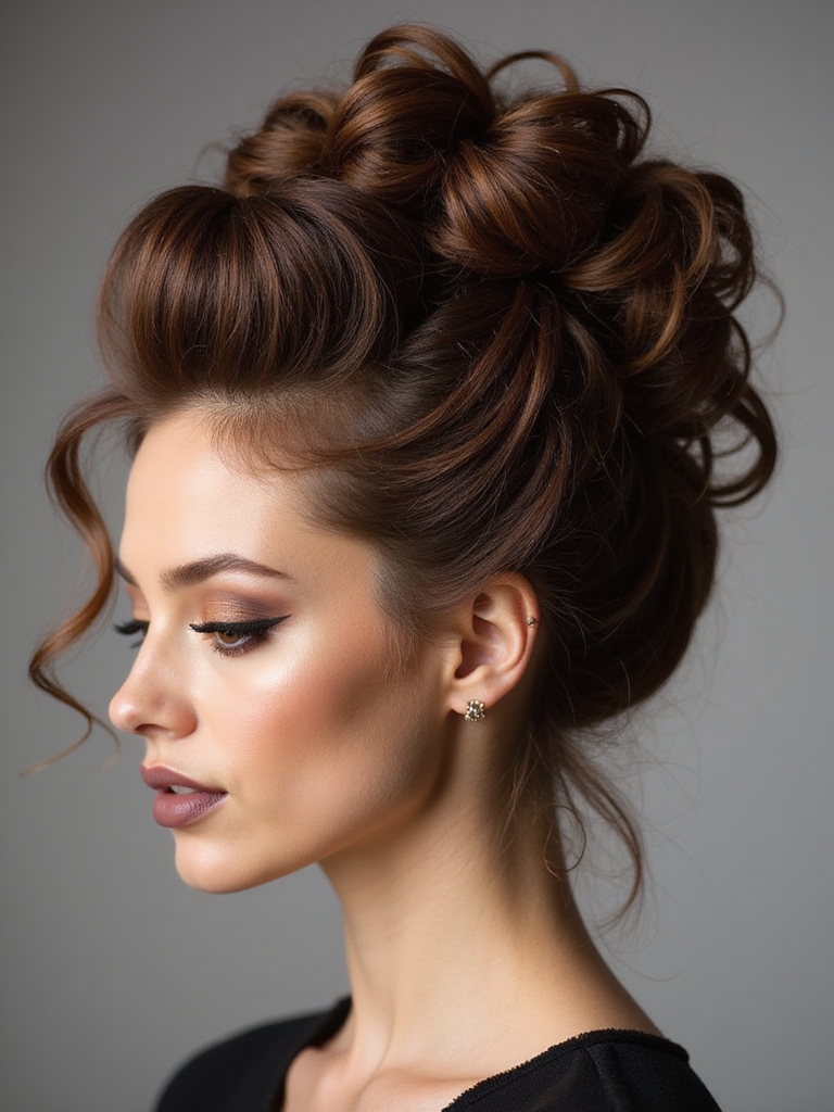 voluminous curled updo tutorial