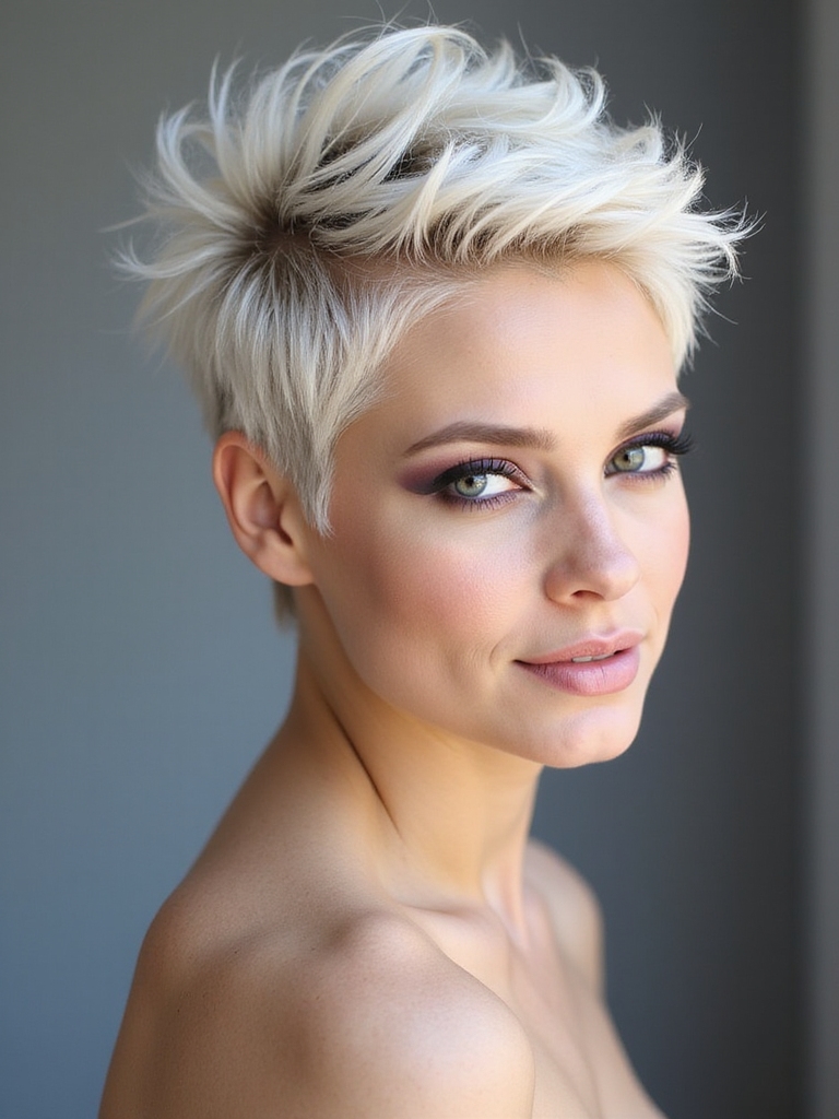 voluminous pixie cut confidence