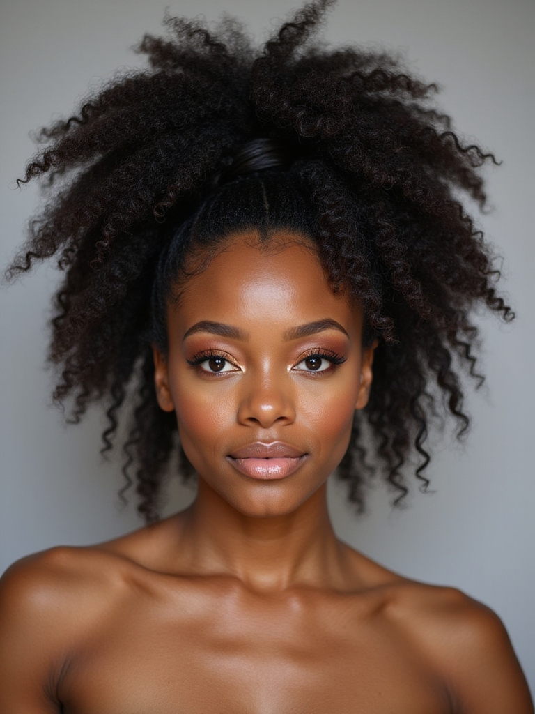 voluminous textured high ponytail