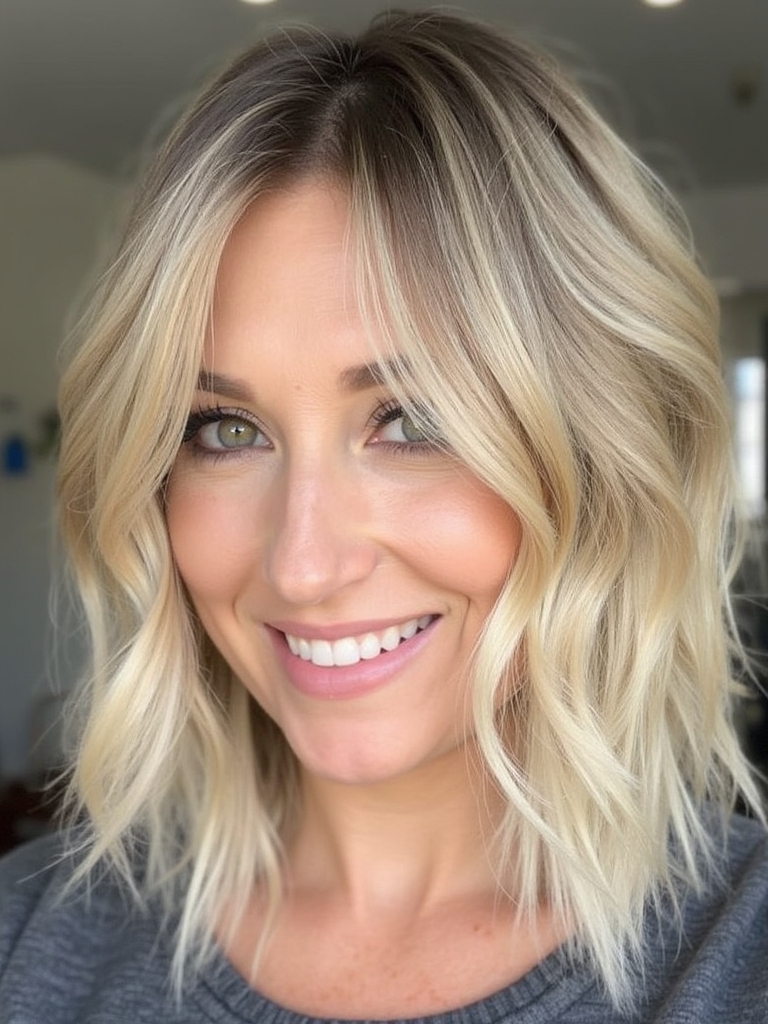 wispy bangs for round faces