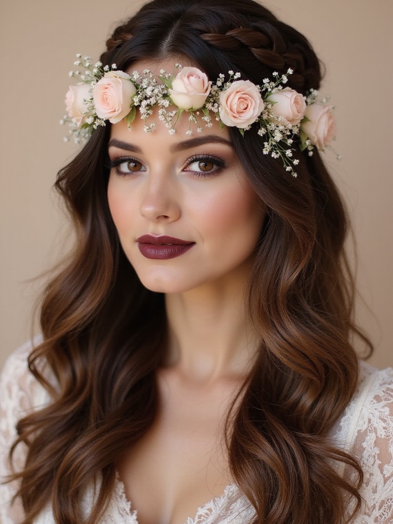 woven floral hair adornments