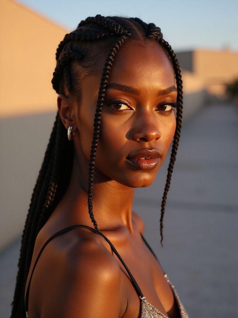 artistic cornrow geometric designs