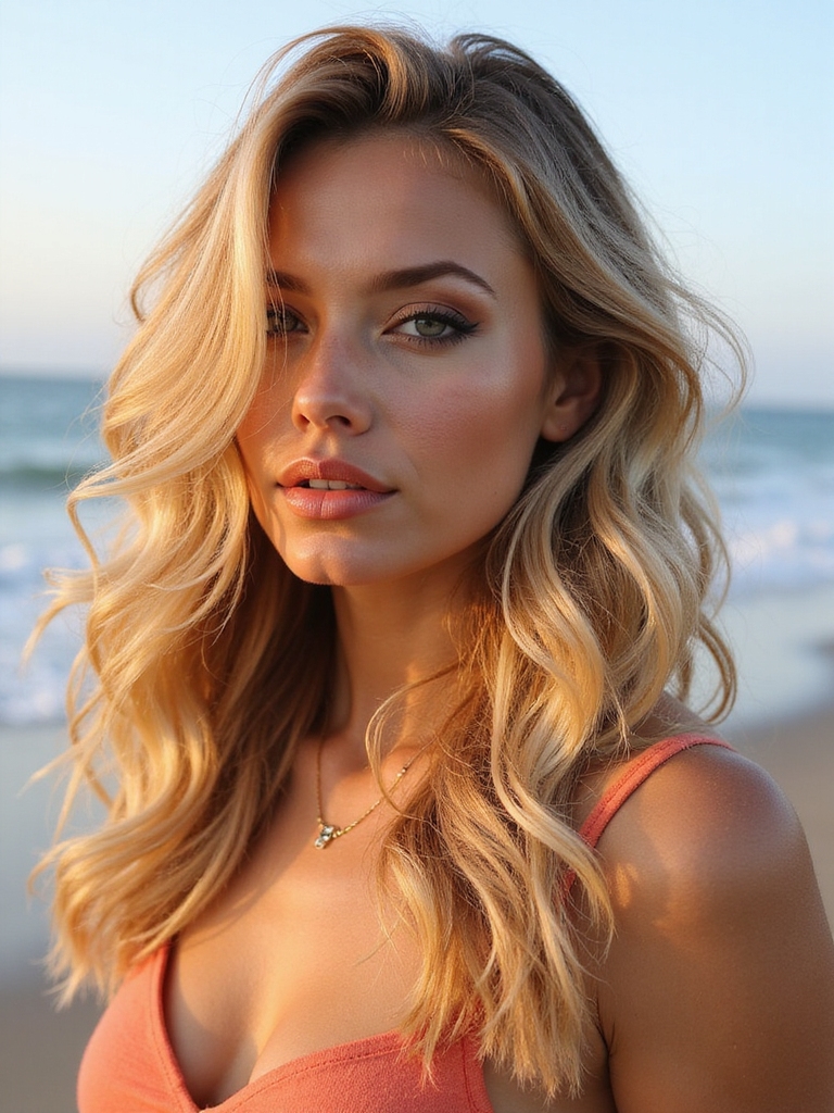 beachy playful voluminous hairstyle