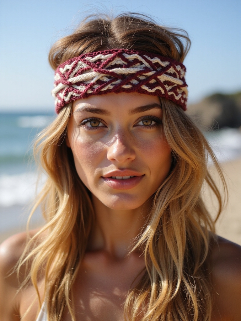 boho headband beach style