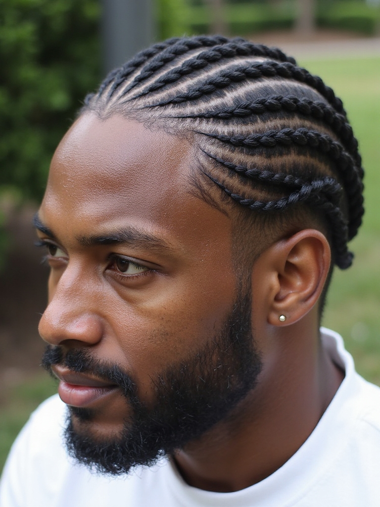 bold artistic cornrow styles