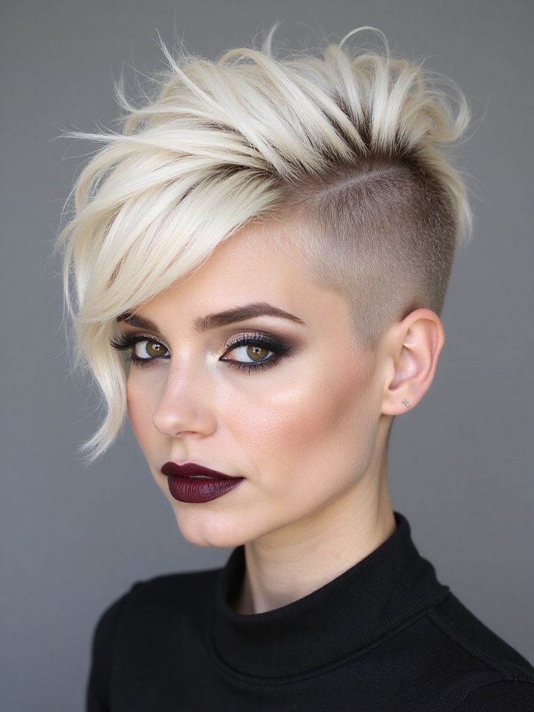 bold asymmetrical hairstyle statement