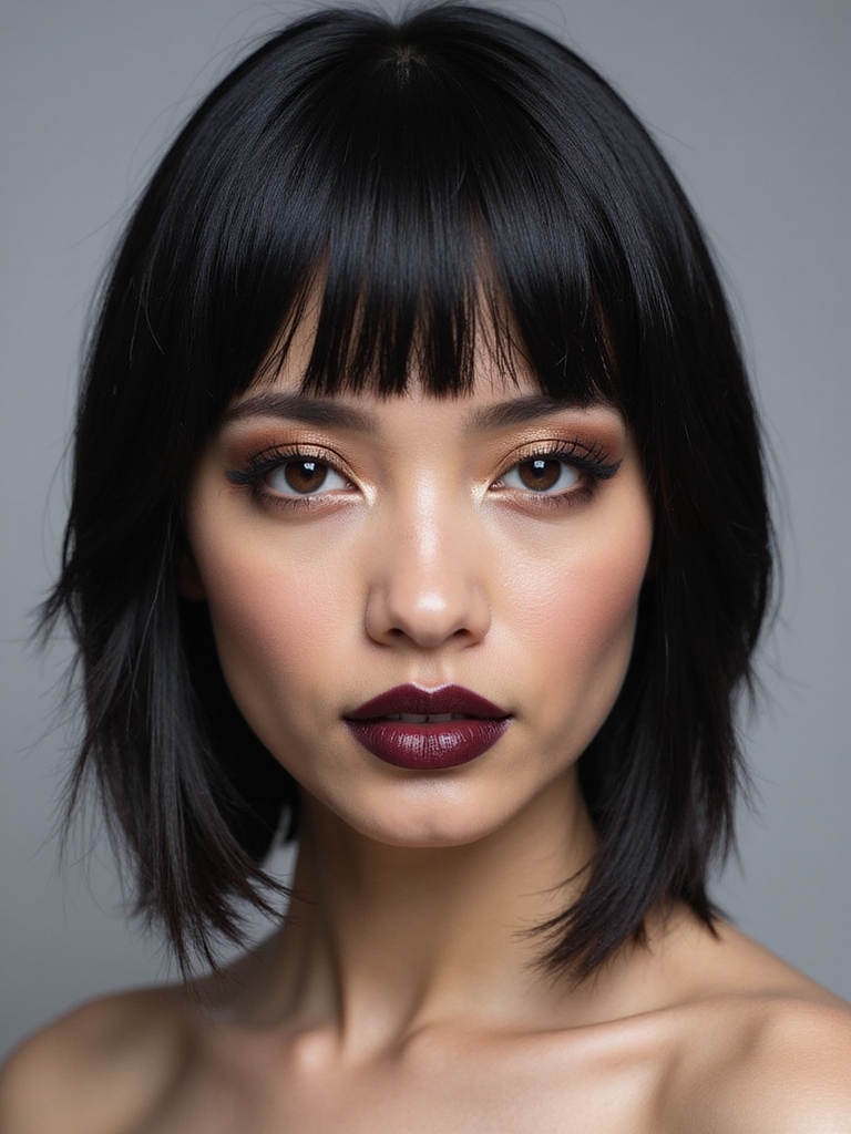 bold baby bangs style