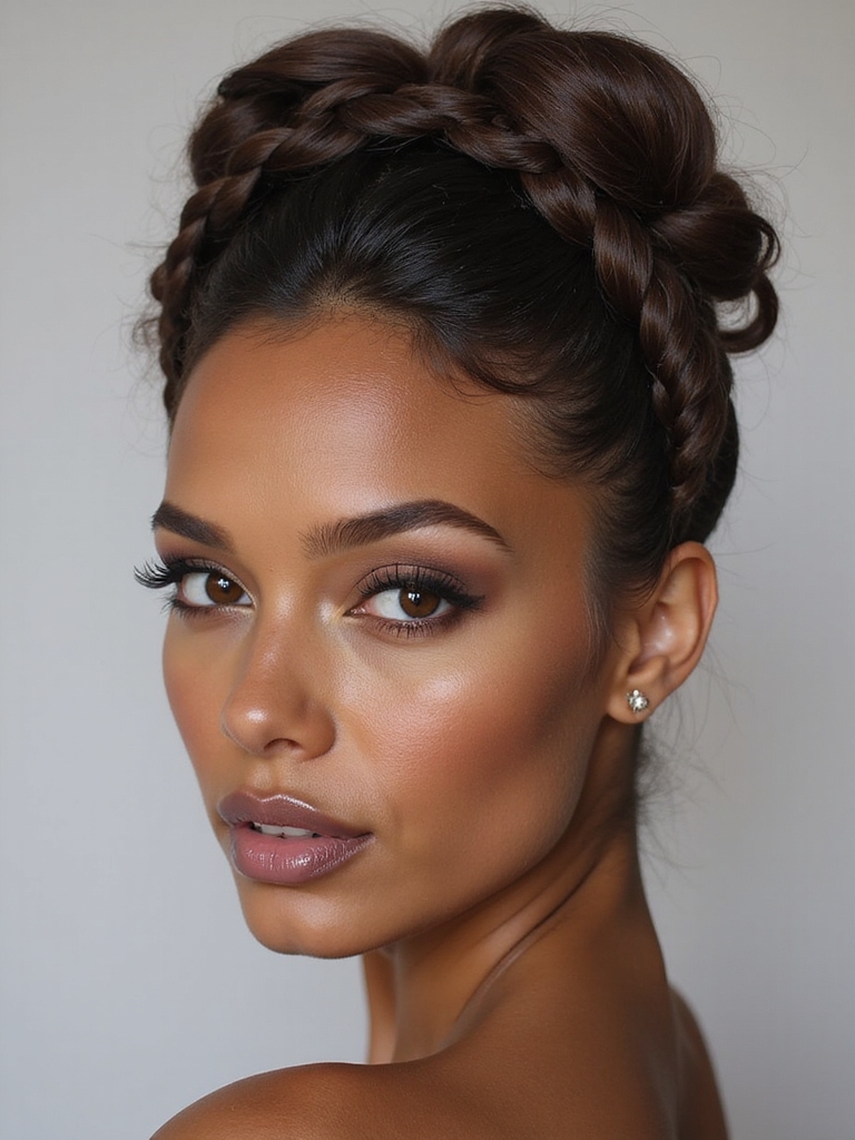 braid wrapped around bun