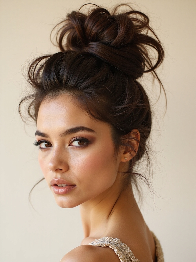 casual chic messy bun