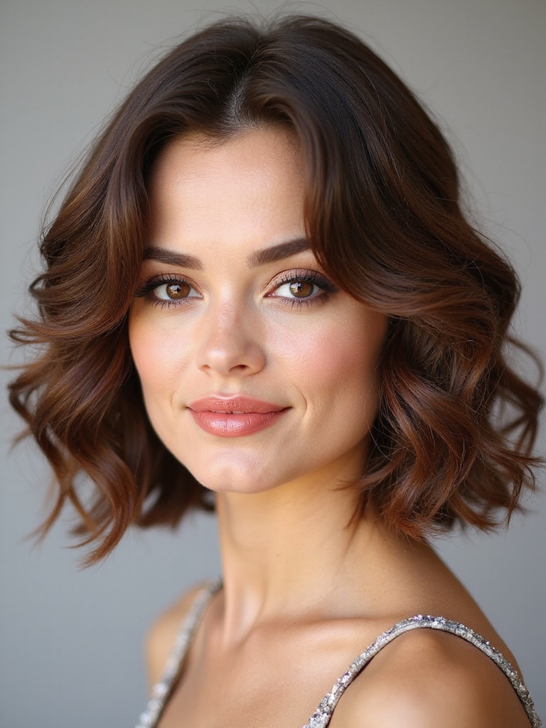 chic bob hairstyle with curls