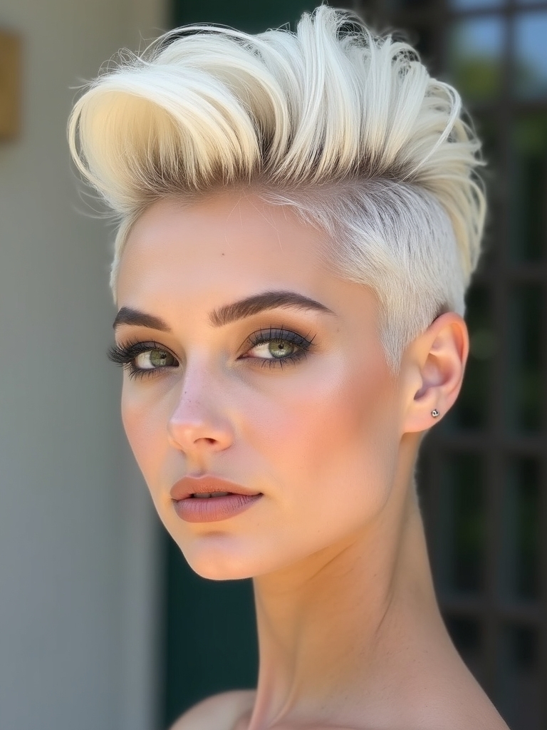 chic bold pompadour hairstyle