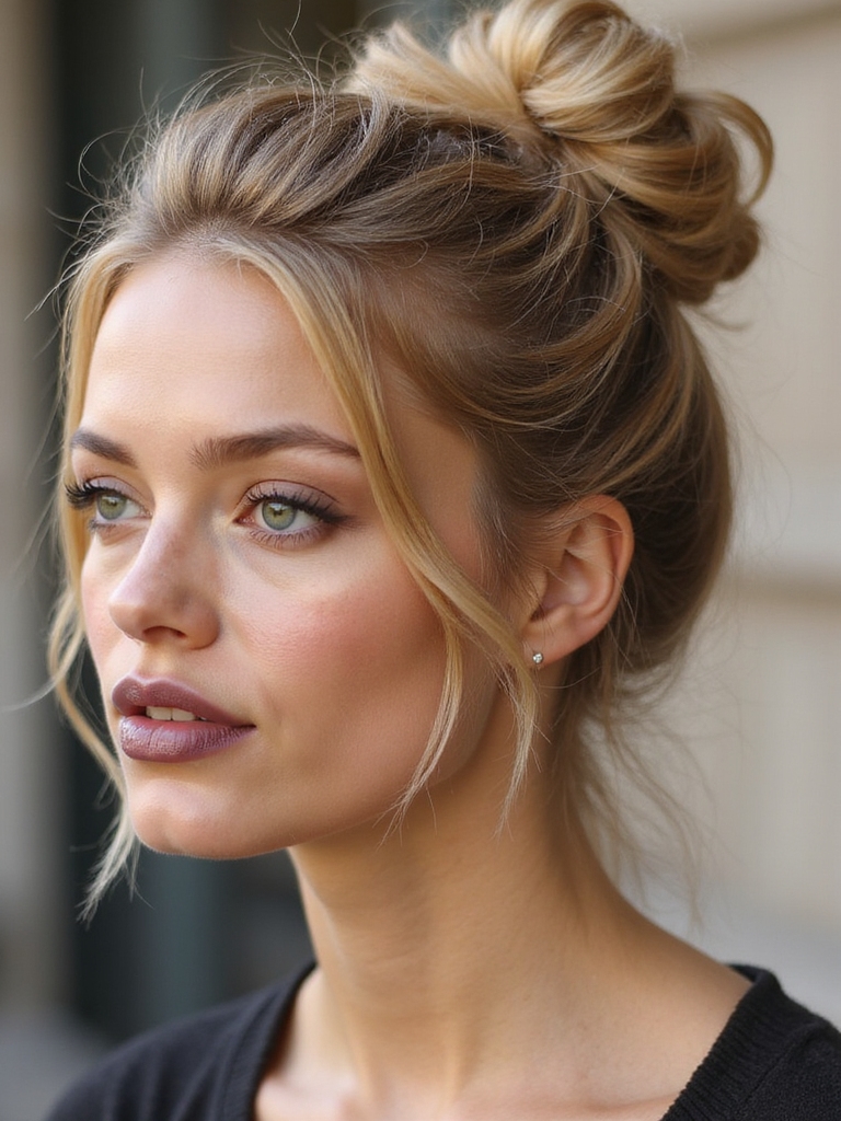 chic effortless messy bun