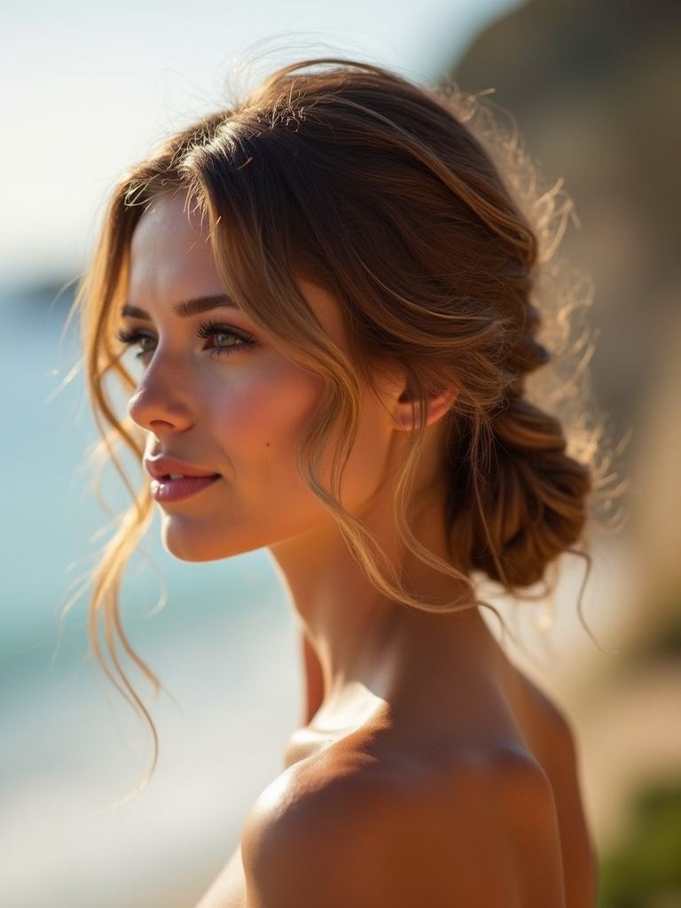 chic low chignon hairstyle