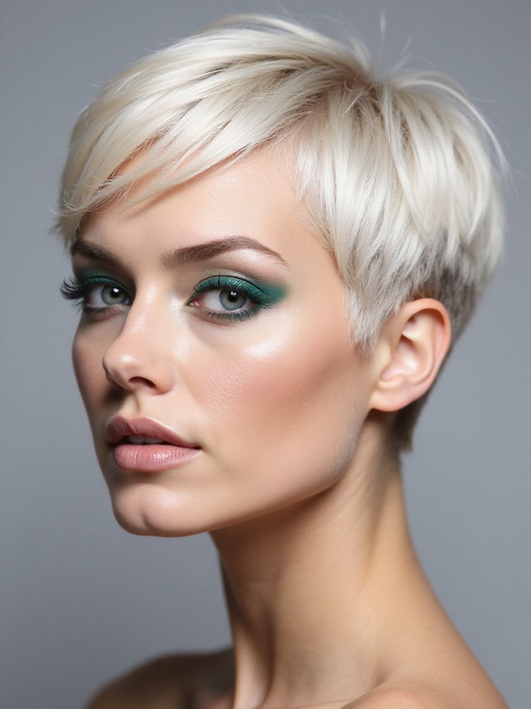 chic low maintenance pixie cut