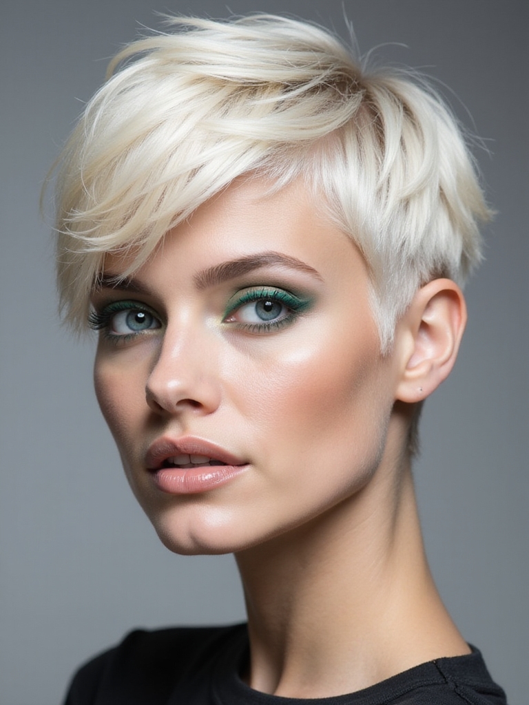 chic low maintenance pixie hairstyle