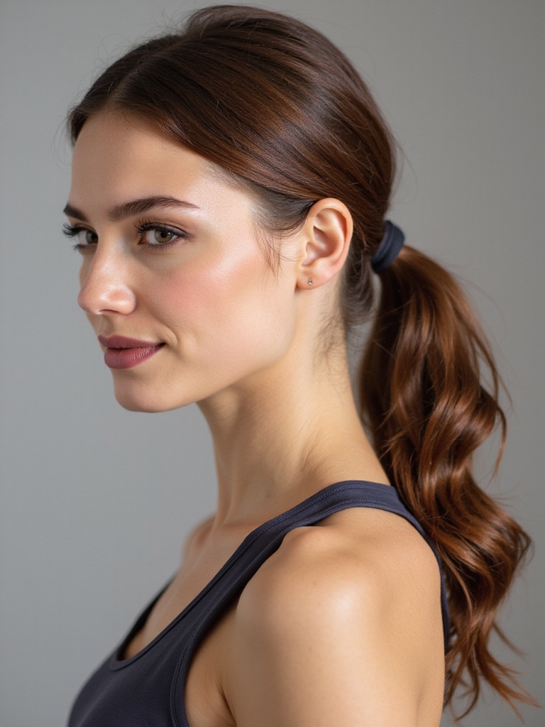 chic low ponytail style