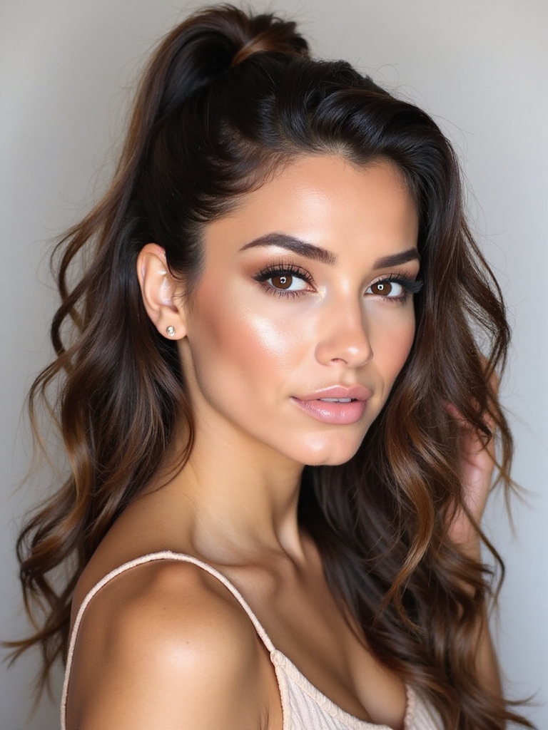 chic ponytail half updo