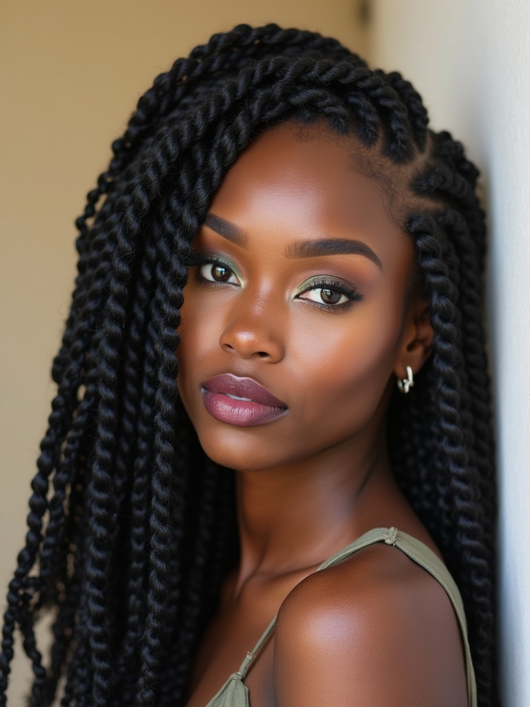 chic two strand twist hairstyle