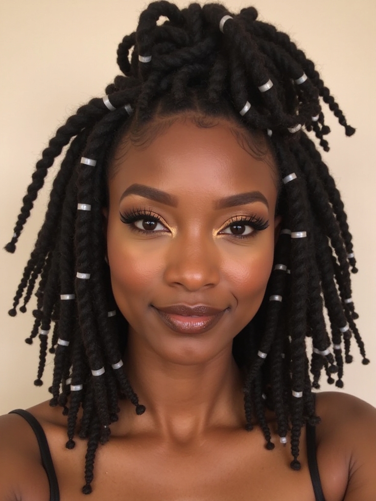 colorful personalized rubber band twists