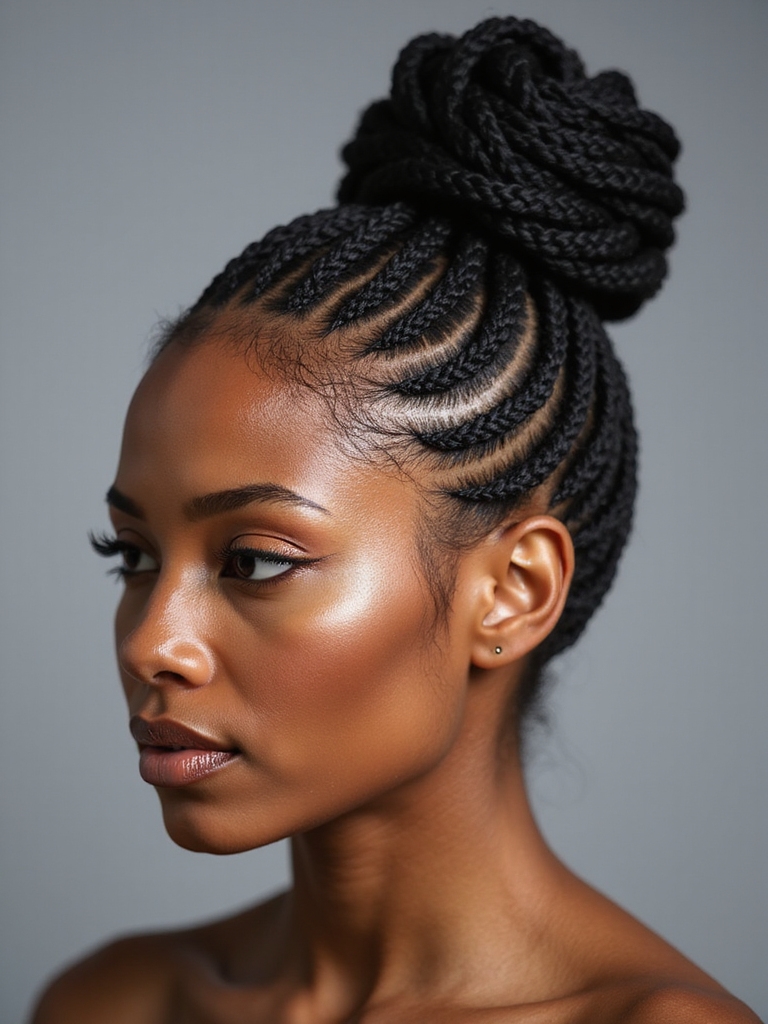 creative cornrow wrap styles