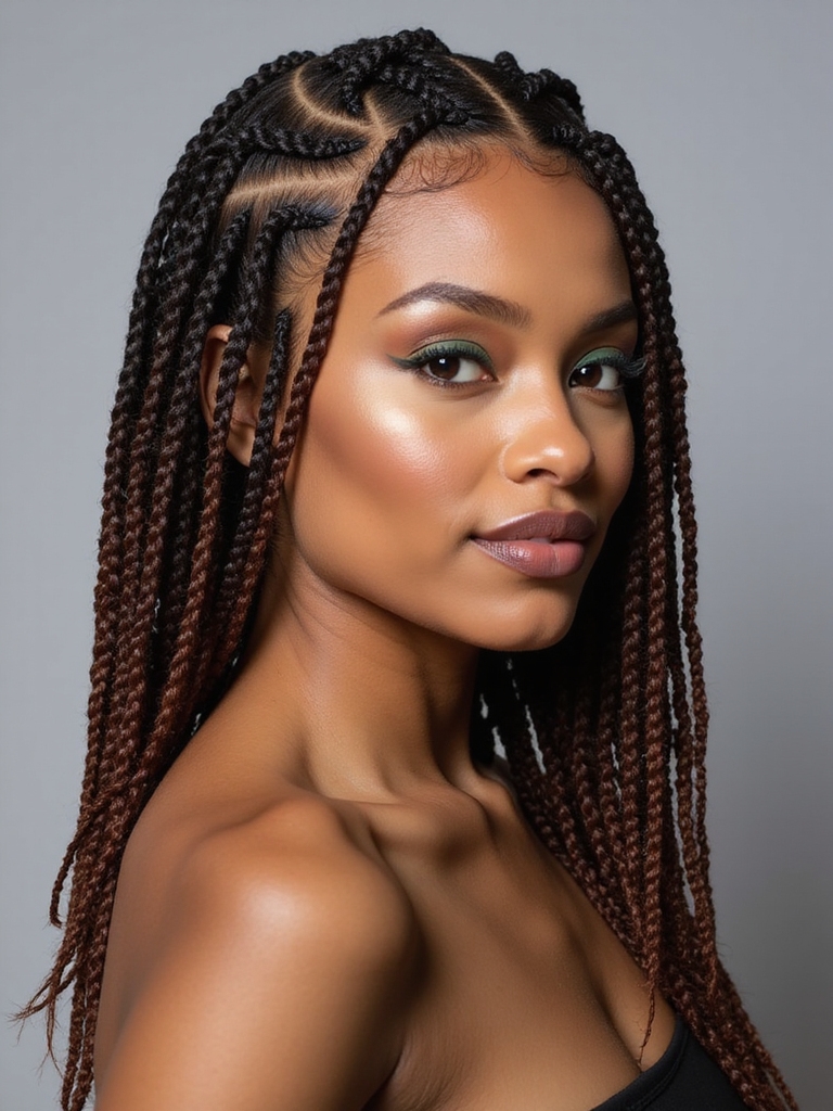 criss cross flat twists hairstyle