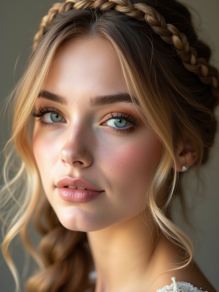 crown braid elegant updo