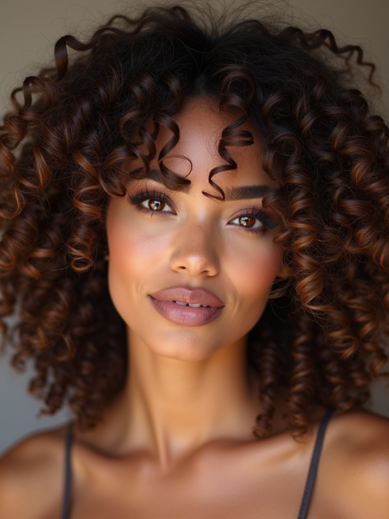 curly fringe adds personality