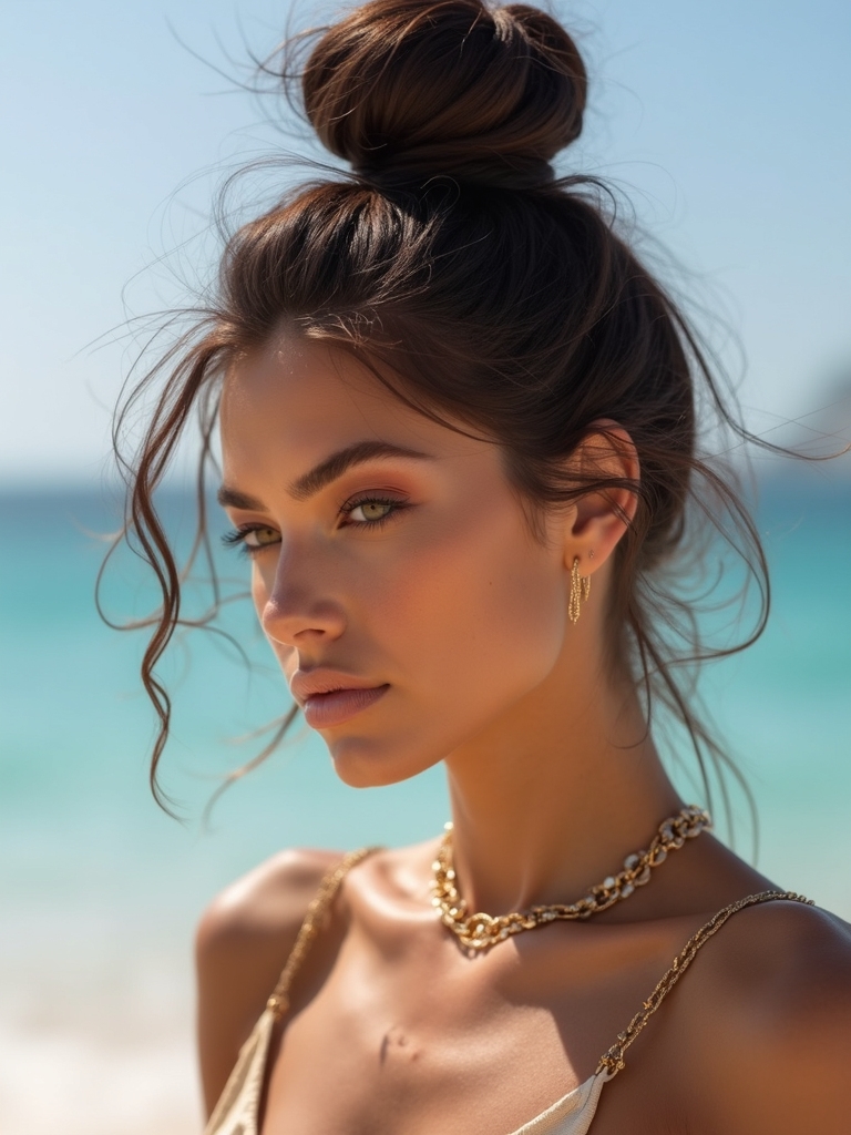 effortless beach style bun