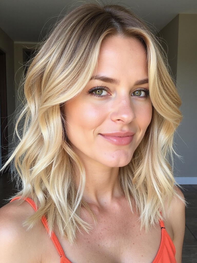 effortless beachy messy lob