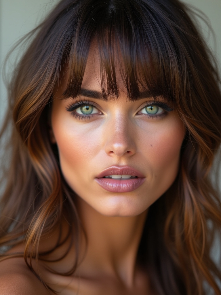 effortless chic curtain bangs