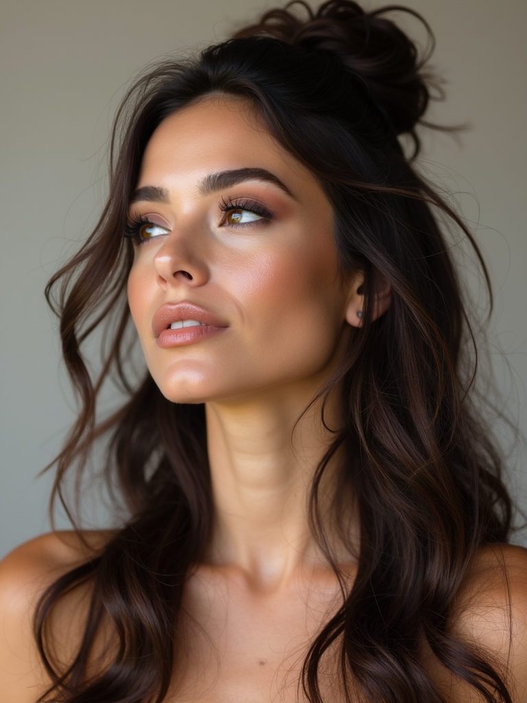 effortless chic half up knot