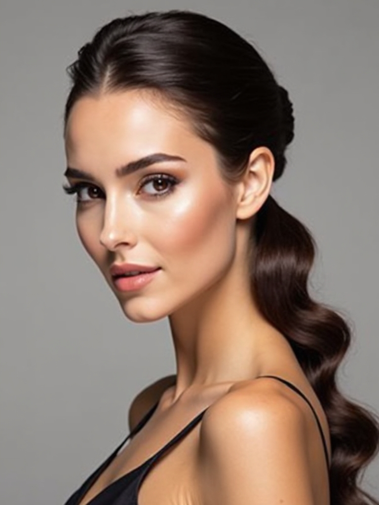 effortless chic low ponytail