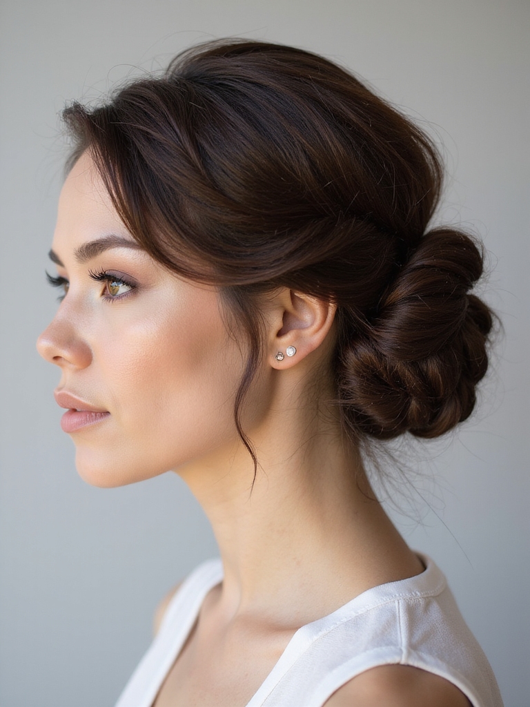 effortless elegant low bun