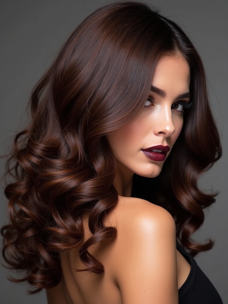 effortless glam side swept curls