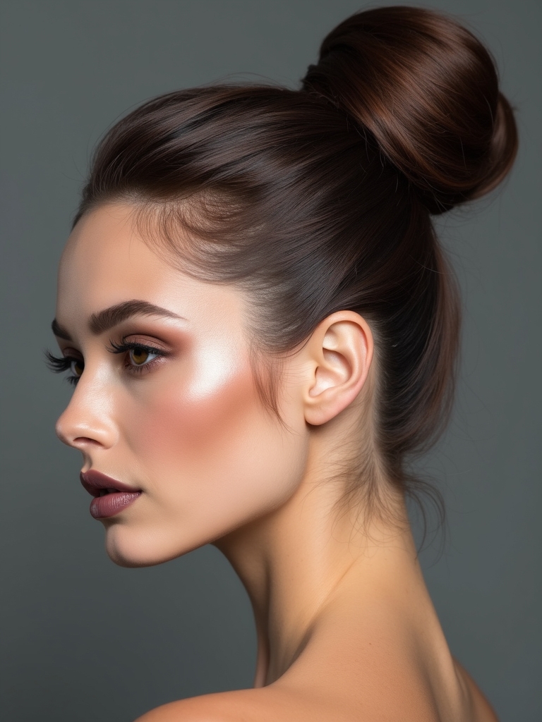 effortlessly chic high bun