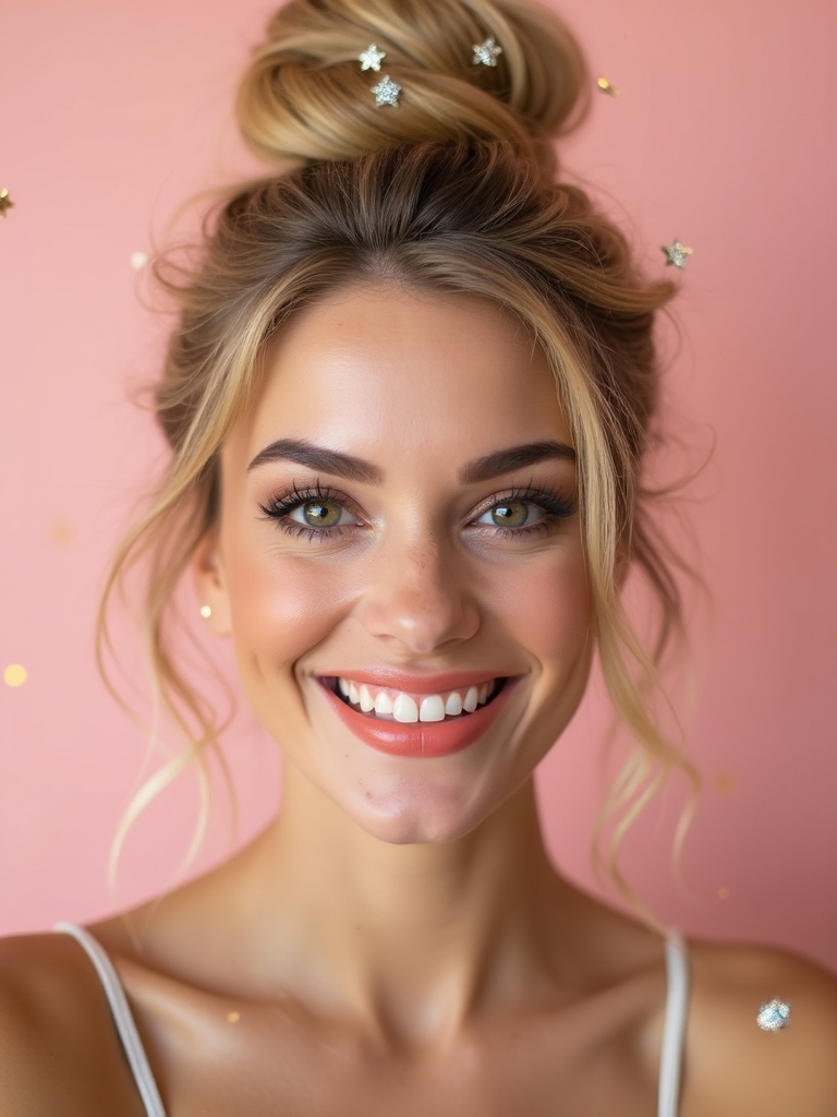 effortlessly chic messy top knot