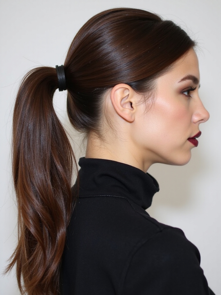 effortlessly elegant low ponytail
