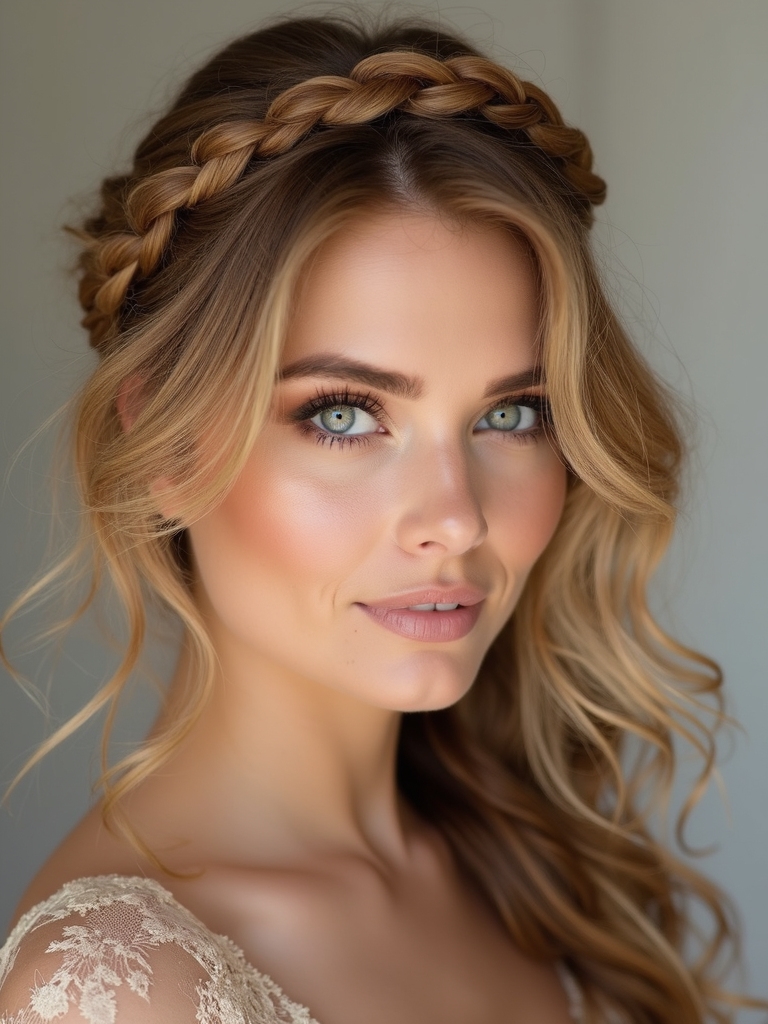 elegant braided crown hairstyle
