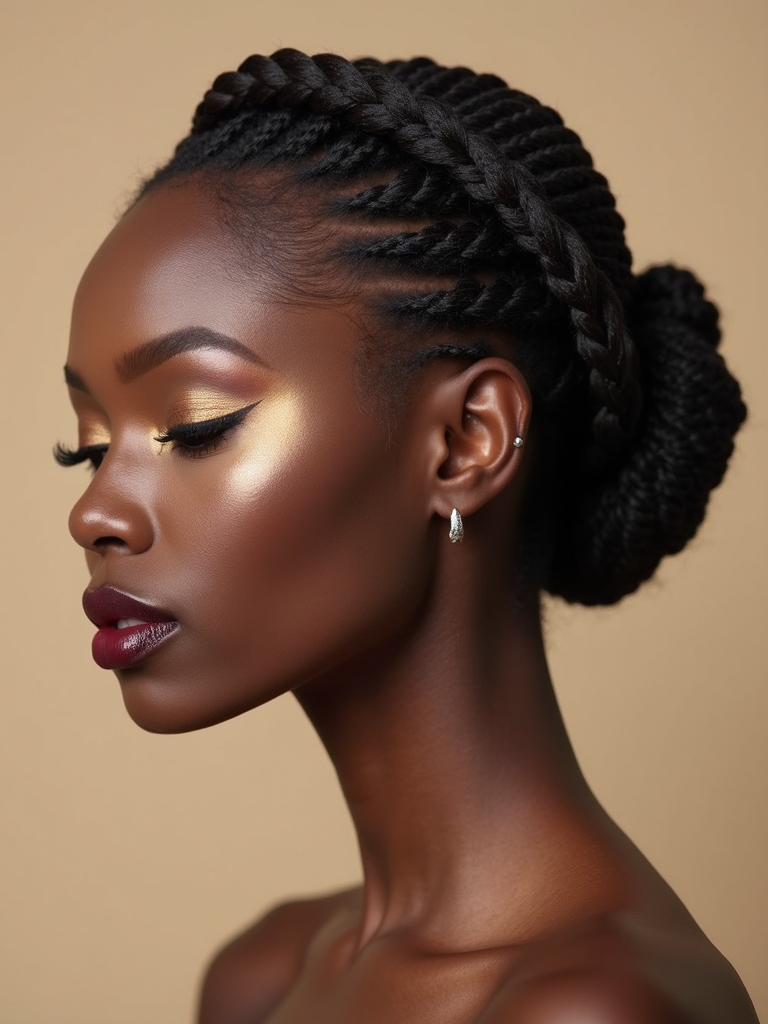 elegant braided crown style