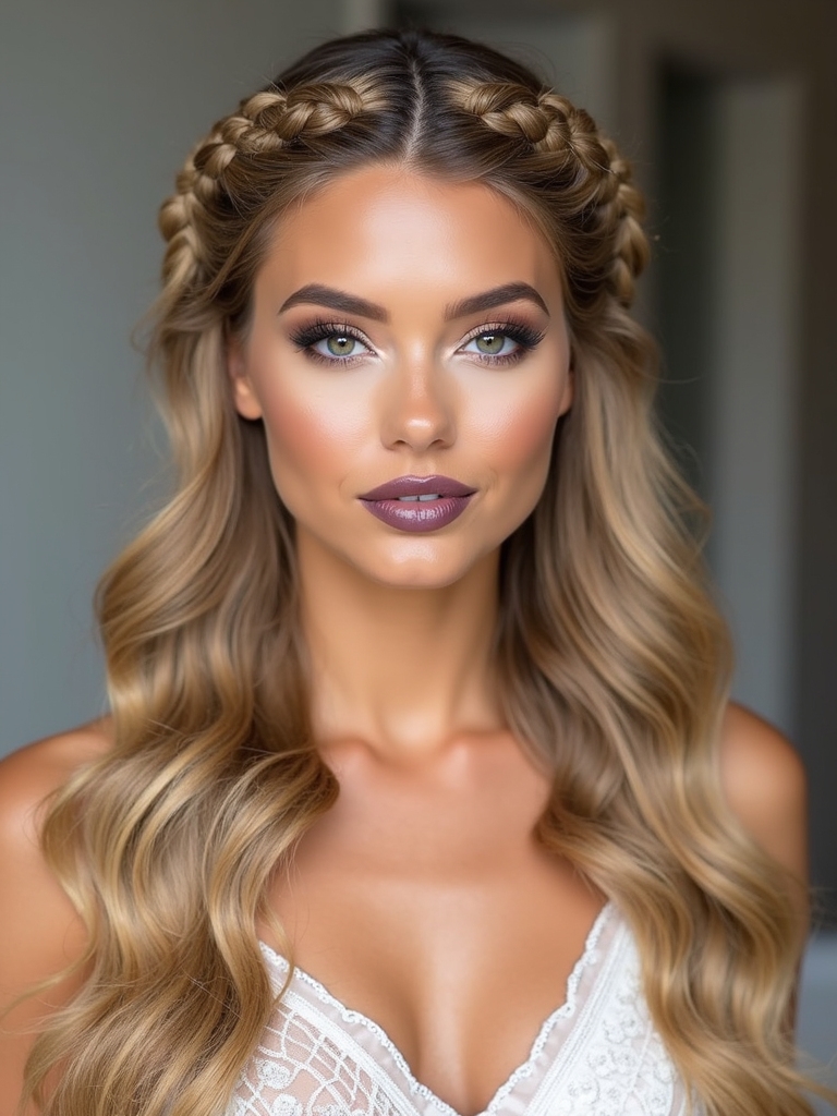 elegant double braided hairstyle