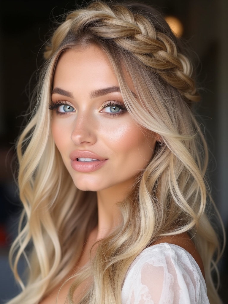 elegant french braid hairstyle