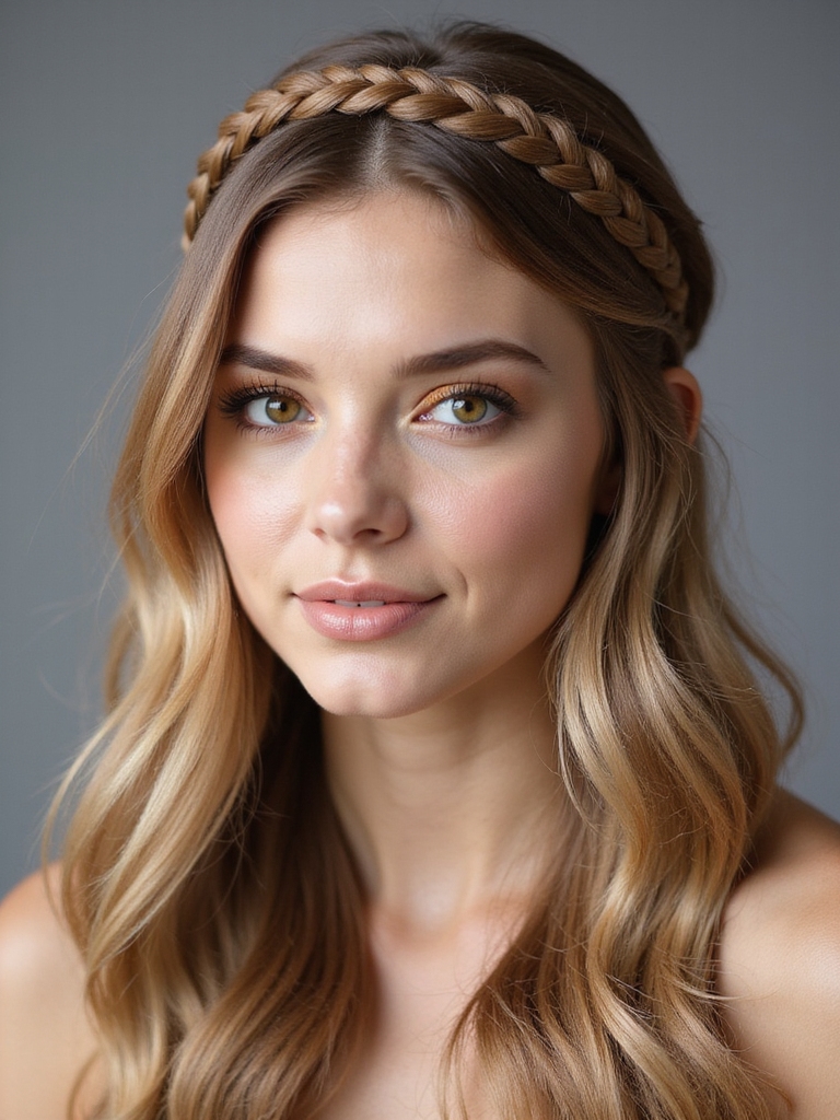 elegant headband braid style