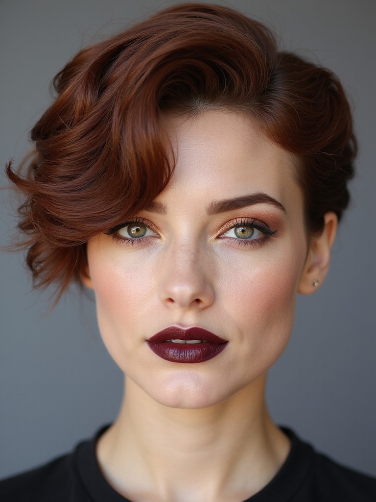 elegant short hair waves