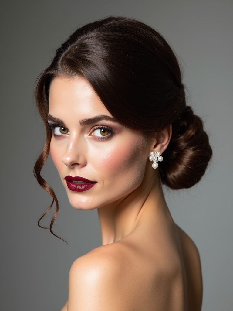 elegant twisted hair updo